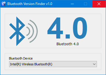 Bluetooth Version finder(蓝牙版本查找)界面