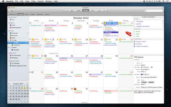 BusyCal for mac