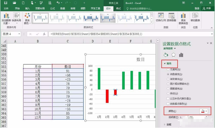 Excel背离式图表