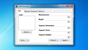 OEM Brander修改电脑硬件参数使用教程
